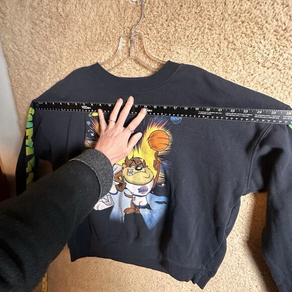 Vtg 90’s SpaceJam Warner Brothers Sweatshirt Men Unisex Women Size L Black‎ - Picture 13 of 16